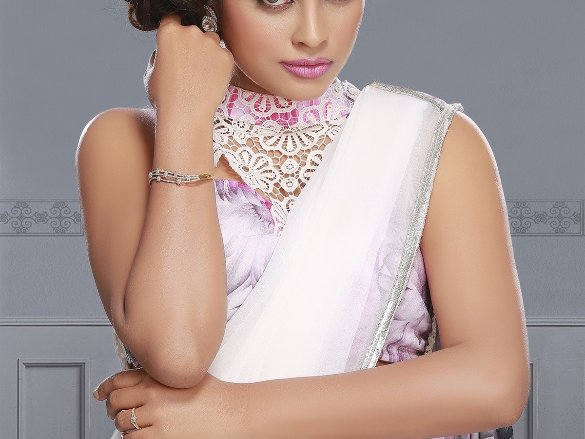 Printed Georgette Saree — view 2